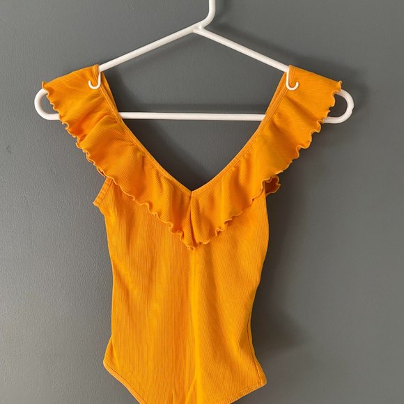 Aritzia Yellow-Orange Bodysuit - Picture 1 of 3